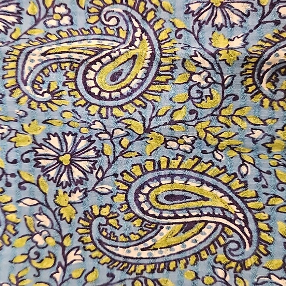 💕VERONICA BEARD💕 Amura Coverup Skirt ~ Electric Blue Paisley Print XL NWT - Picture 14 of 16
